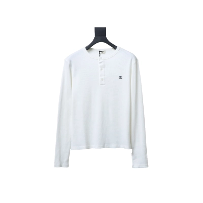 Celine CE Three-button half-open collar long-sleeved T-shirt P190 02