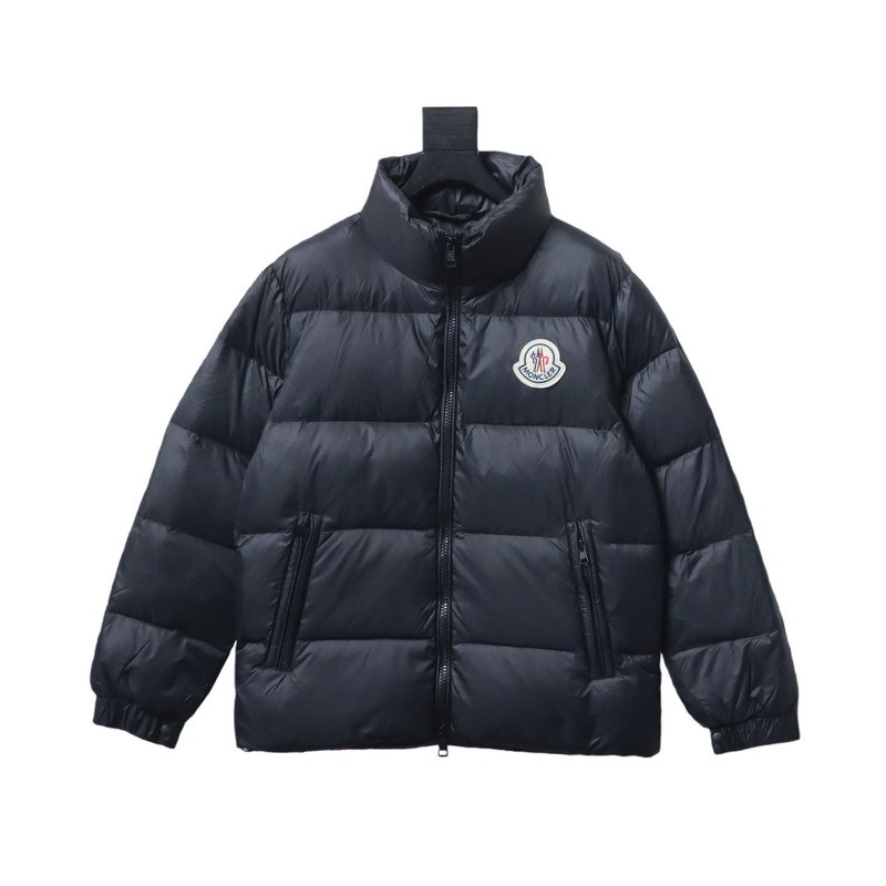Moncler Micro-label patchwork stand-up collar down jacket Blue/Black
