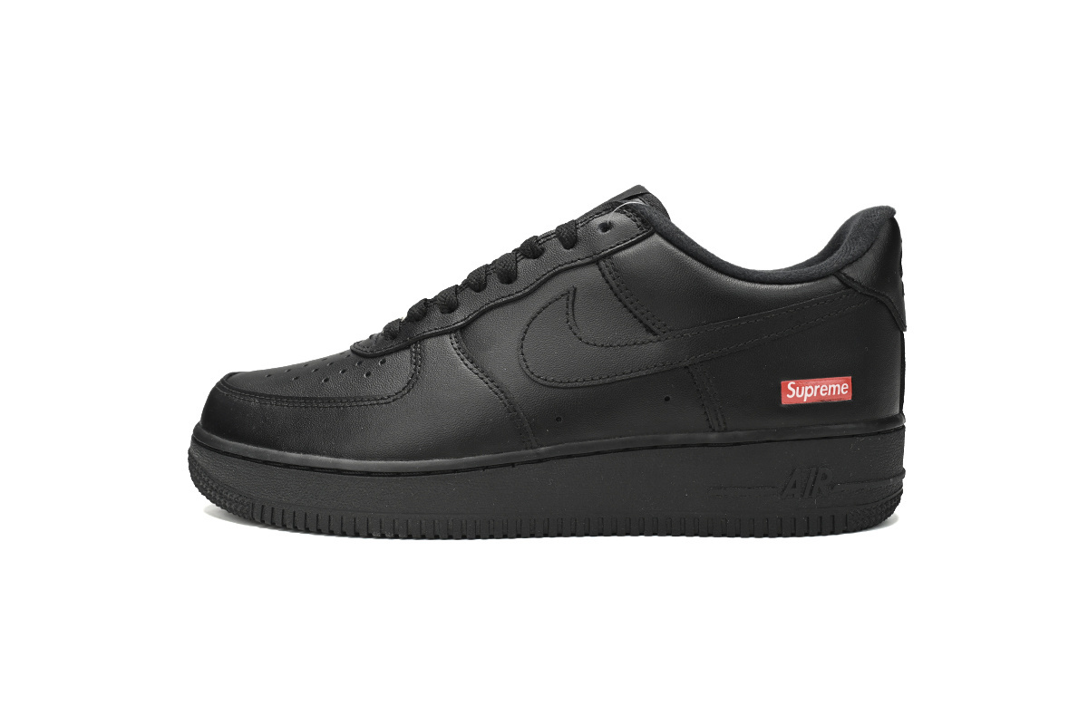 GET Supreme x Nike Air Force 1 Low Box Logo Black CU9225-001