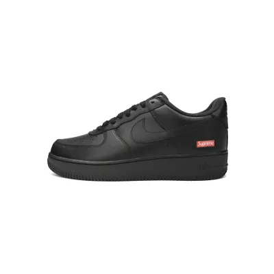 GET Supreme x Nike Air Force 1 Low Box Logo Black CU9225-001 01