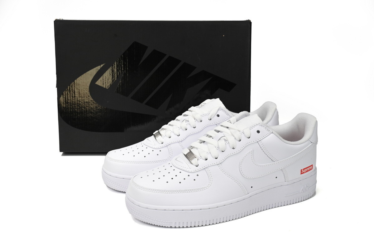 GET Supreme x Nike Air Force 1 Low White For Sale CU9225-100