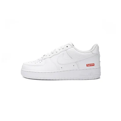 GET Supreme x Nike Air Force 1 Low White For Sale CU9225-100 01