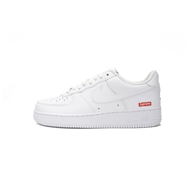GET Supreme x Nike Air Force 1 Low White For Sale CU9225-100 01