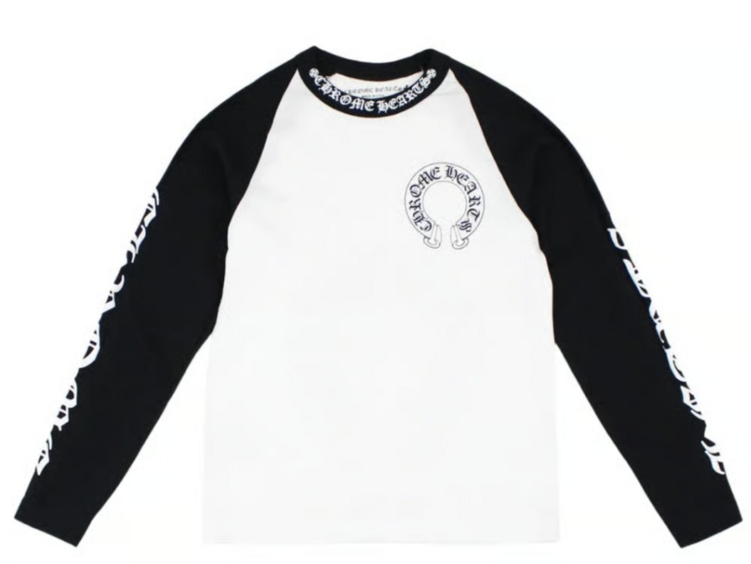 Chrome Hearts CH Long-Sleeve Baseball Shirt Black