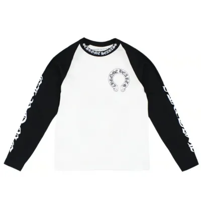 Chrome Hearts CH Long-Sleeve Baseball Shirt Black 01