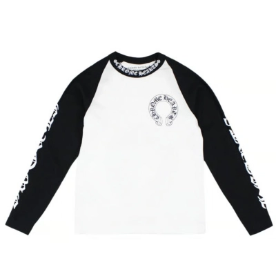 Chrome Hearts CH Long-Sleeve Baseball Shirt Black 01