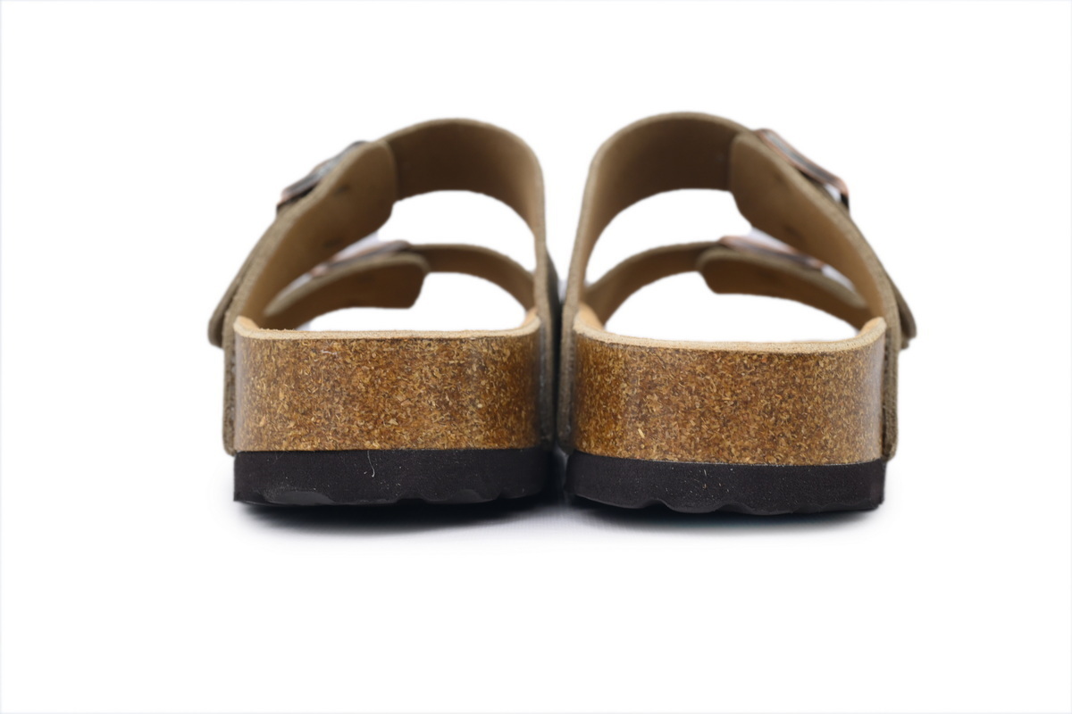 GET Birkenstock Boston Mixed Leather Grayish Green sandals version