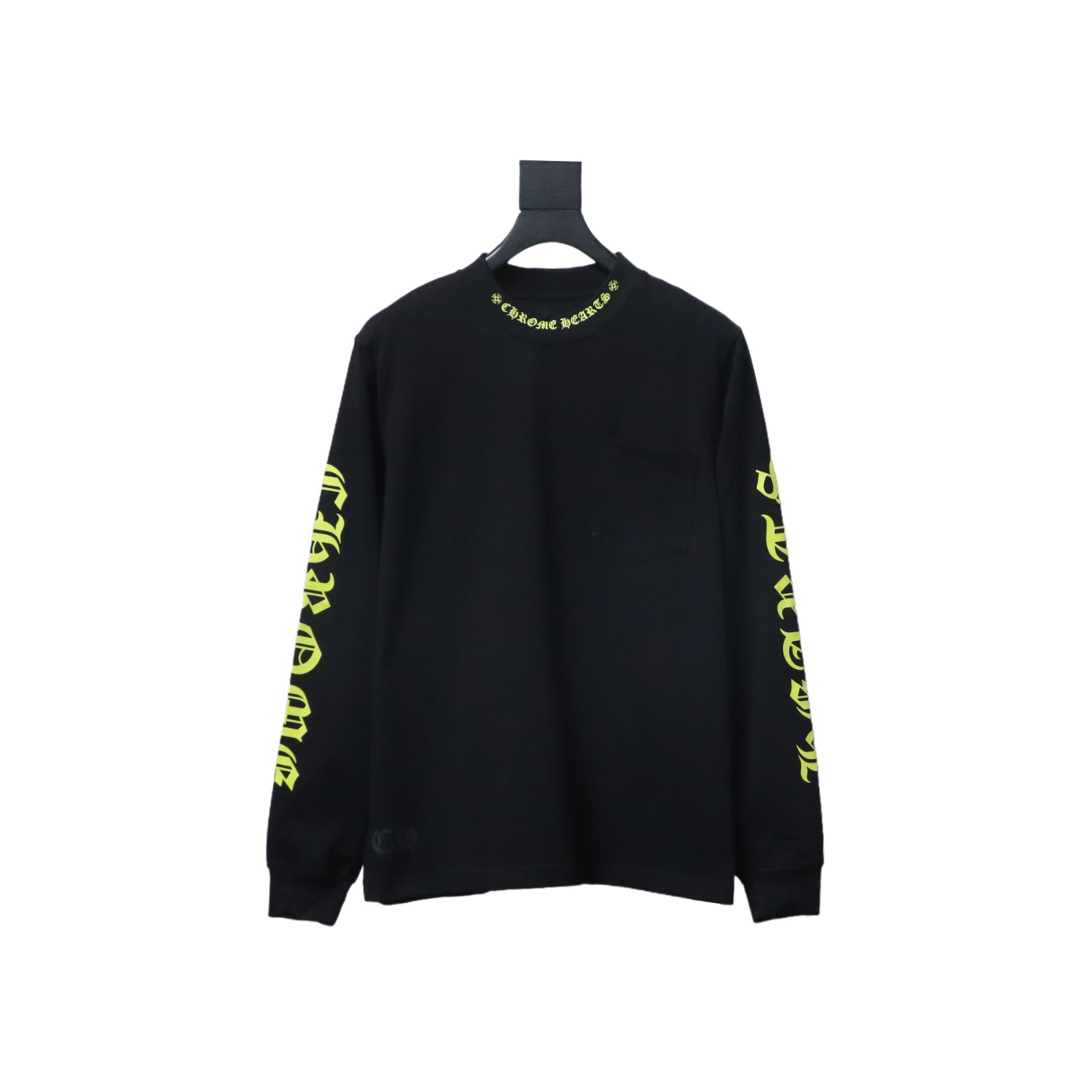 Chrome Hearts colored Sanskrit long-sleeved T-shirt Black