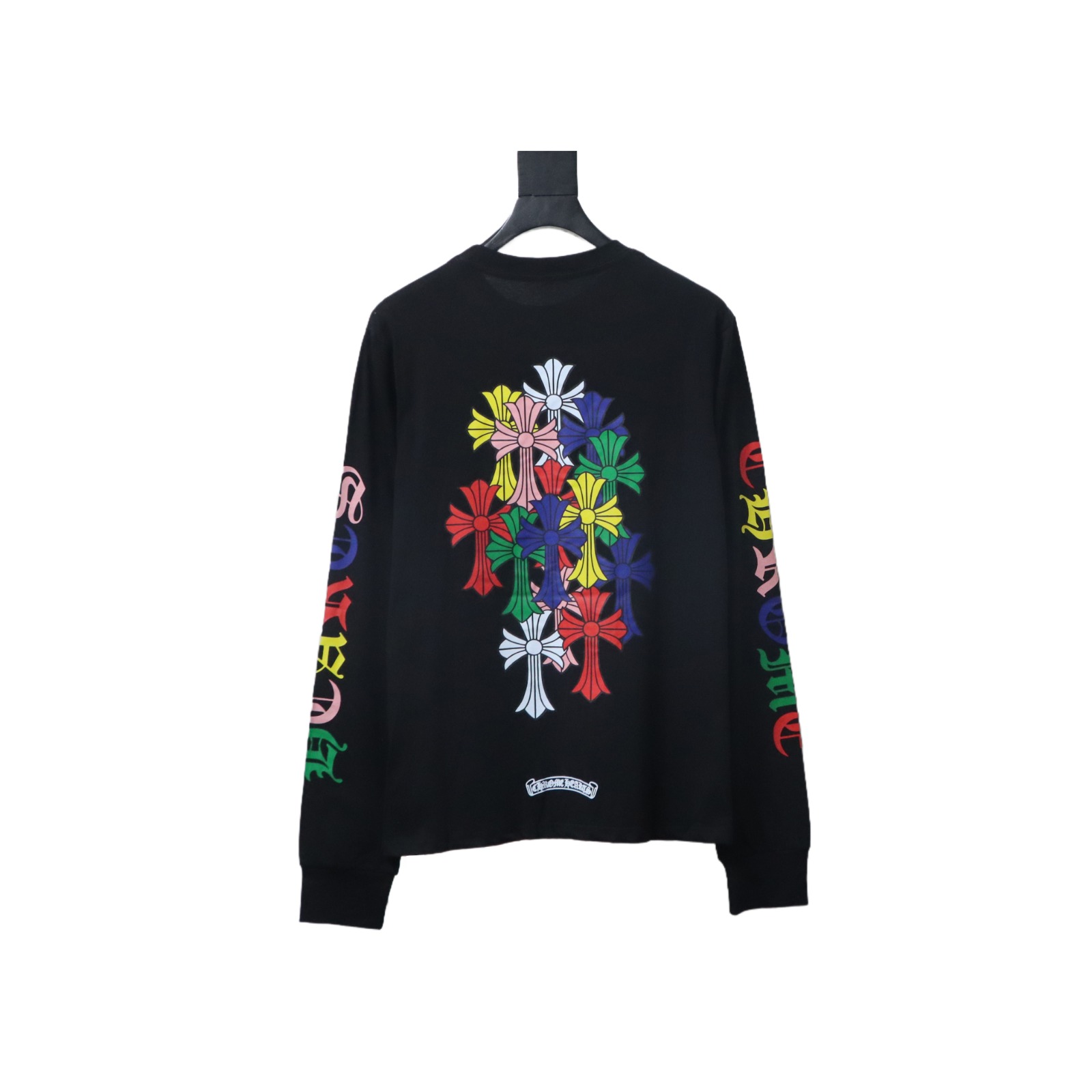 Chrome Hearts cross print long-sleeved T-shirt Black