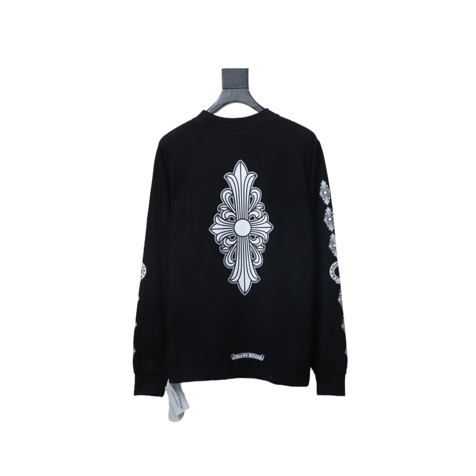 Chrome Hearts cross round neck long-sleeved T-shirt Black