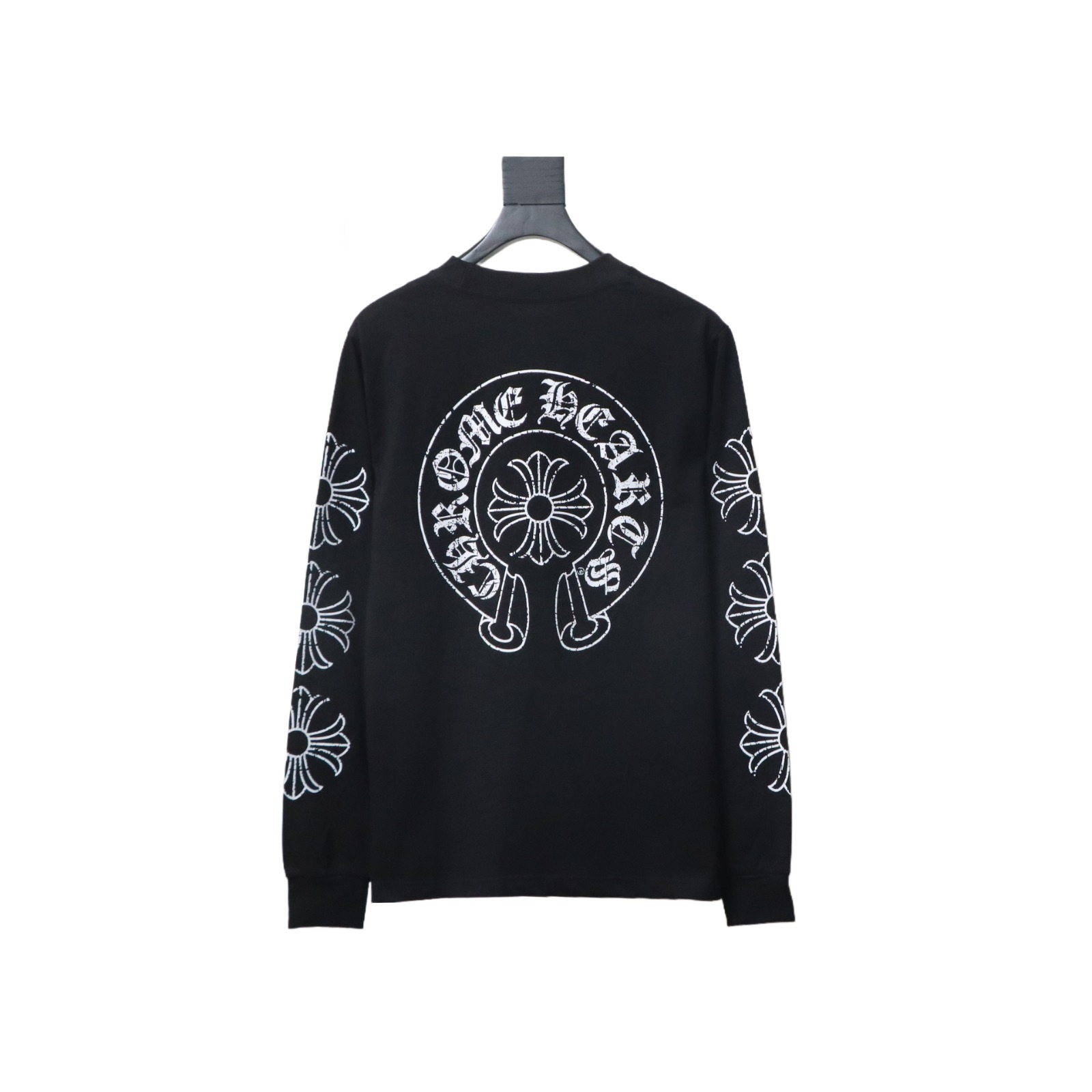 Chrome Hearts damaged horseshoe long-sleeved T-shirt Black