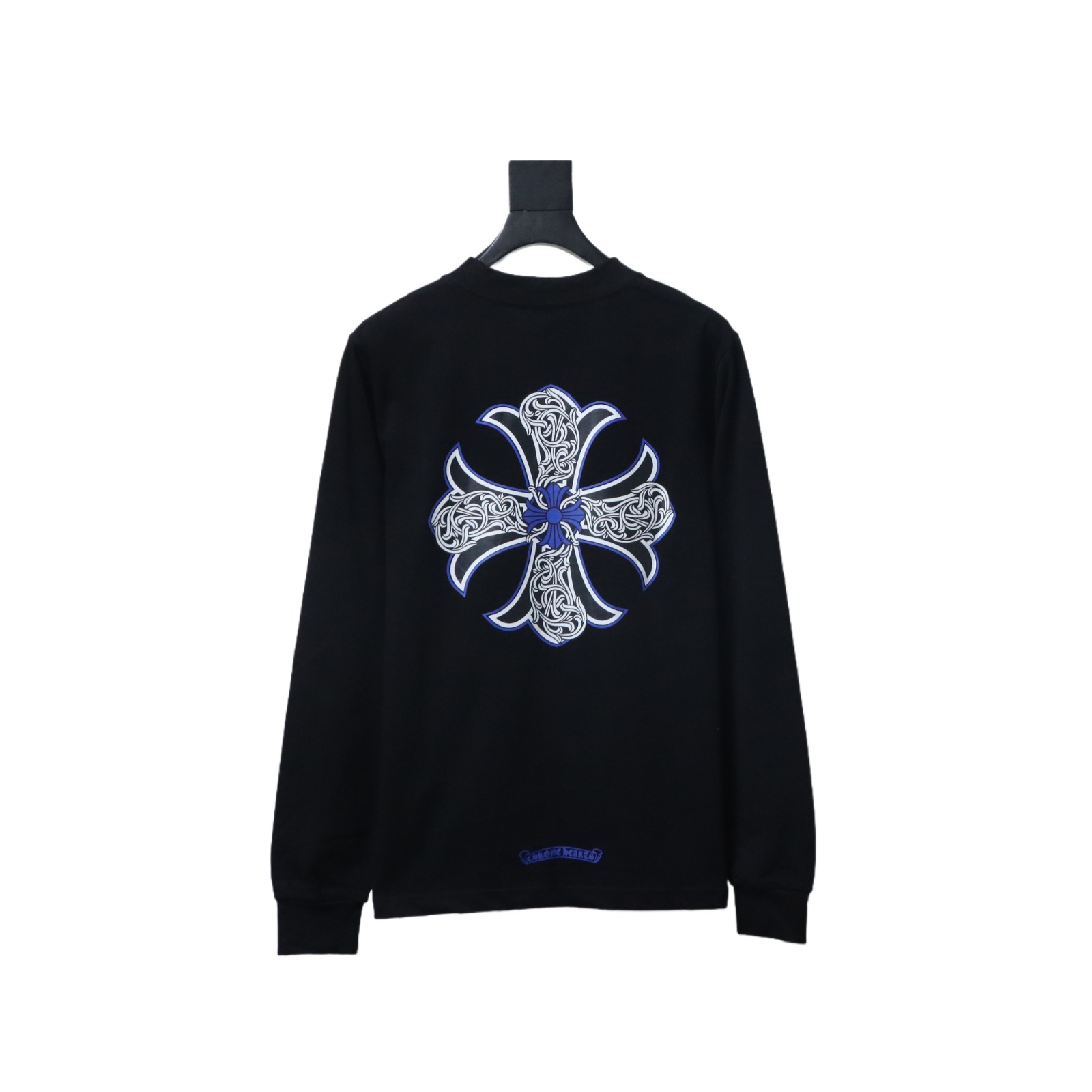Chrome Hearts horseshoe cross round neck long-sleeved T-shirt Black