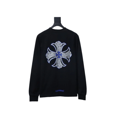 Chrome Hearts horseshoe cross round neck long-sleeved T-shirt Black 01