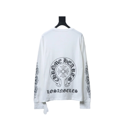 Chrome Hearts horseshoe print long-sleeved T-shirt White 01