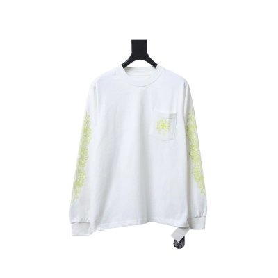 Chrome Hearts Sanskrit Lemon green long-sleeved T-shirt White 02