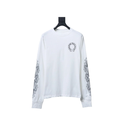 Chrome Hearts Sanskrit pattern long-sleeved T-shirt White 02