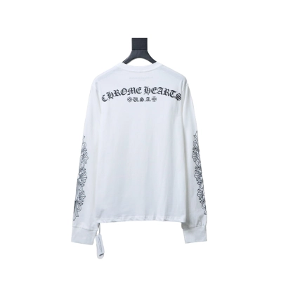 Chrome Hearts Sanskrit pattern long-sleeved T-shirt White 01
