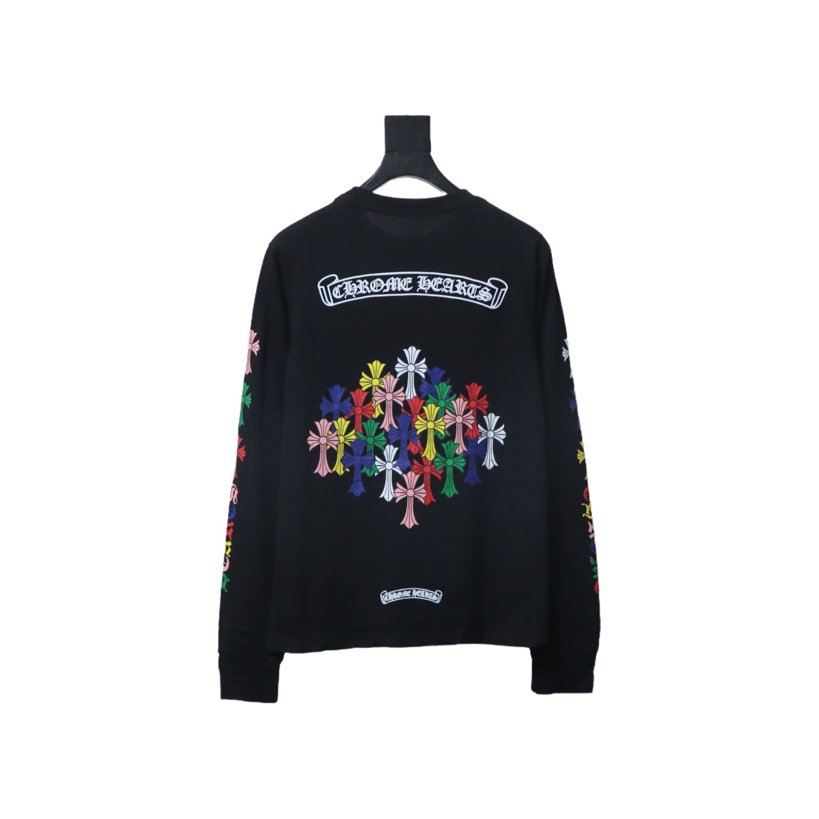 Chrome Hearts scroll print long-sleeved T-shirt Black