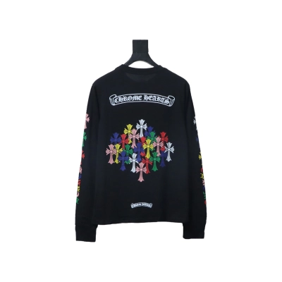 Chrome Hearts scroll print long-sleeved T-shirt Black 01
