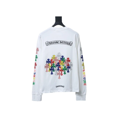 Chrome Hearts scroll print long-sleeved T-shirt White 01