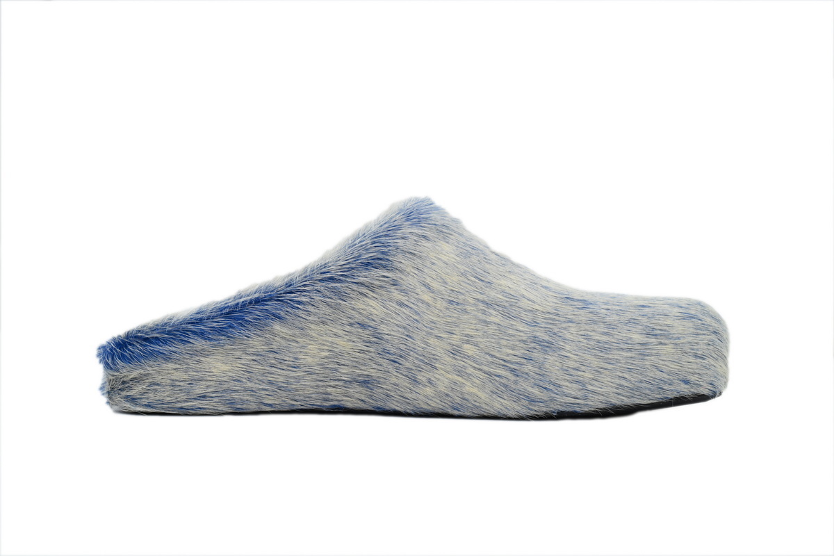 MARNI Slide Fussbett Tie Dye white Blue