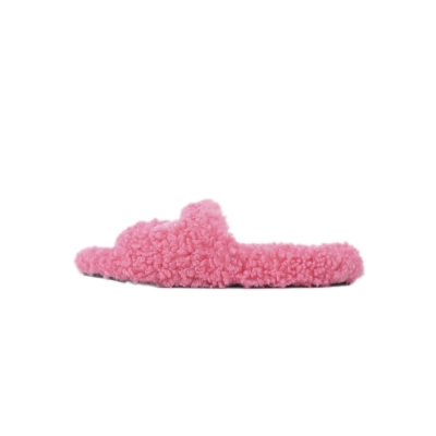 PK Balenciaga Furry Slide Pink 01