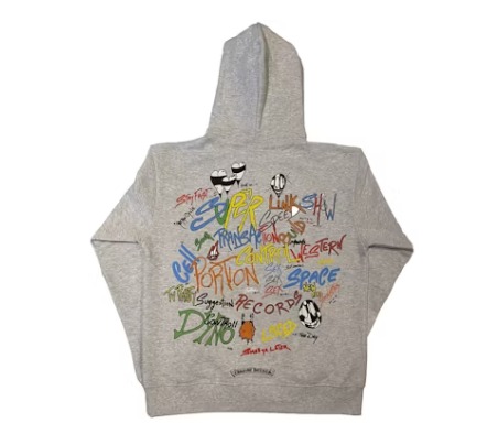 Chrome Hearts x Matty Boy Brain Hoodie Grey