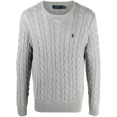 Ralph Lauren chunky cable knit Polo Sweater  01