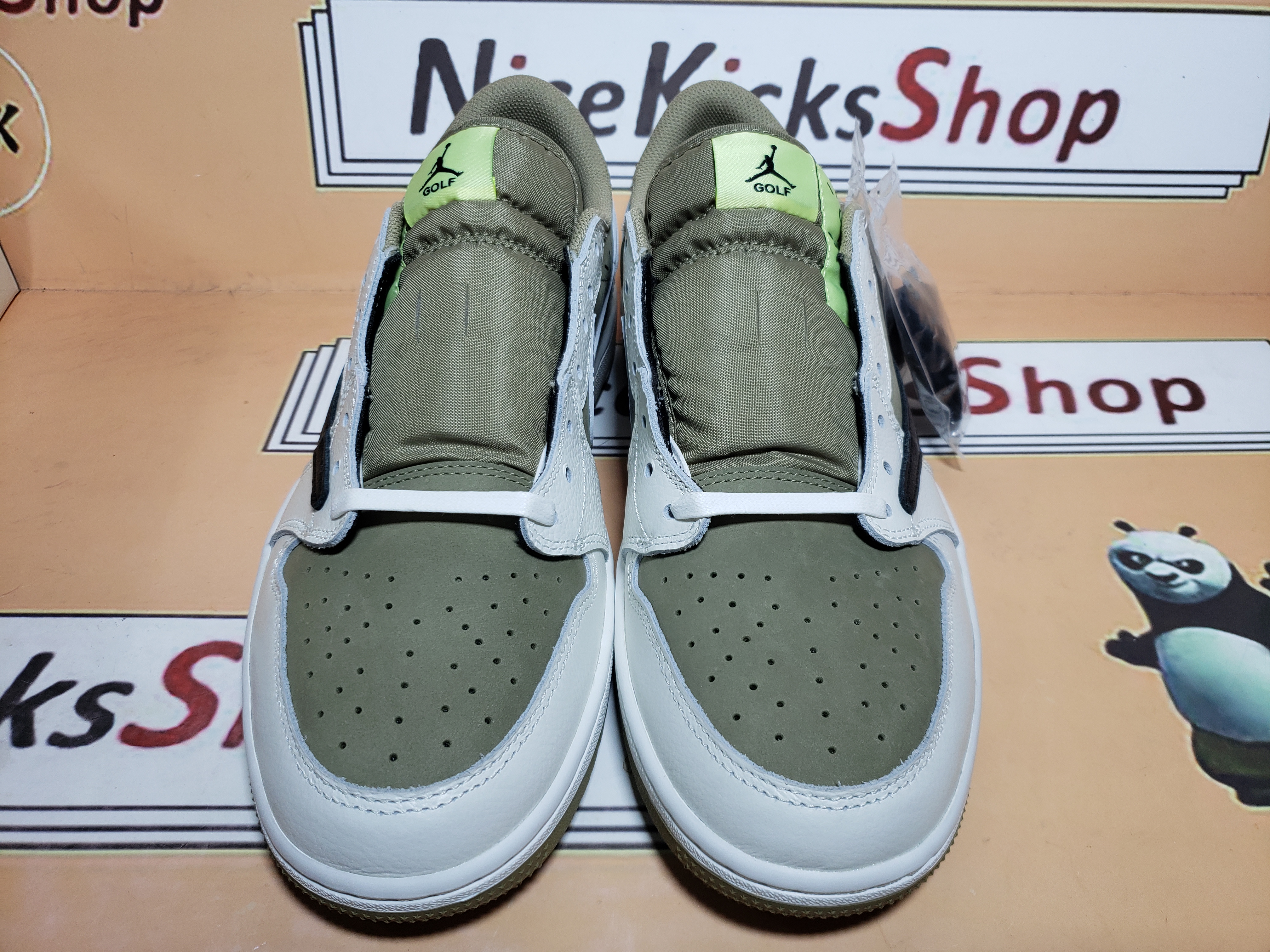  Perfectkicks Travis Scott x Air Jordan 1 Low Black, White, Green FZ3124-200