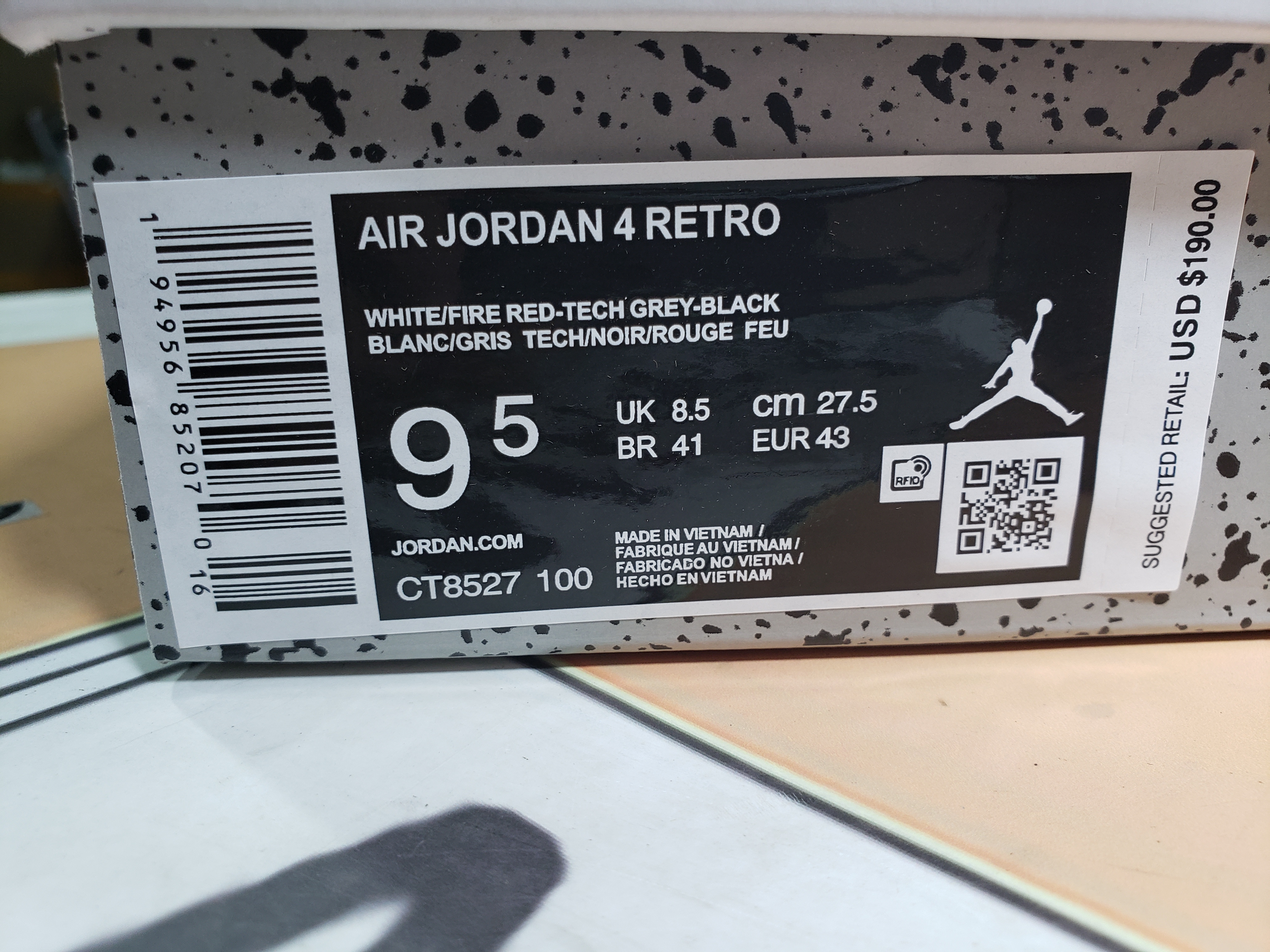  GET Jordan 4 Retro Tech White, CT8527-100