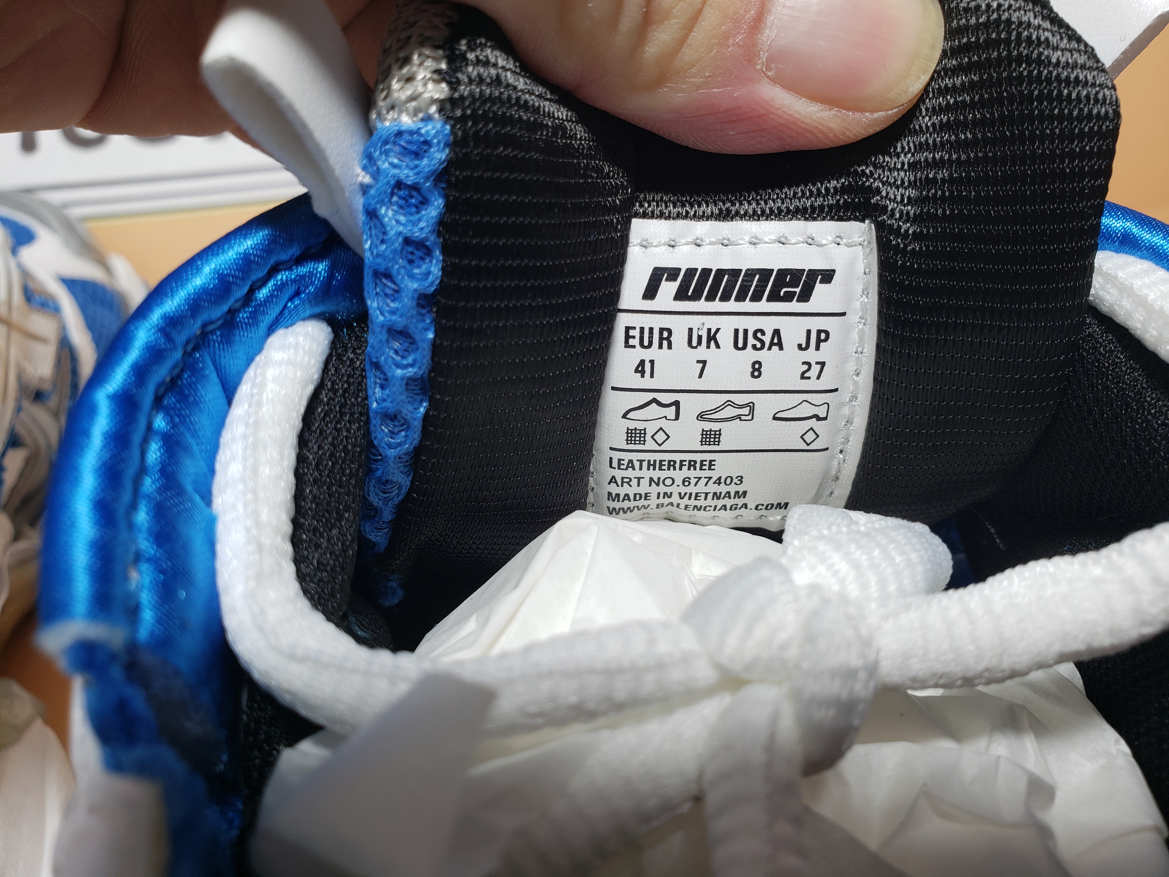  Perfectkicks Balenciaga Runner White Blue 677403 W3RB3 4912