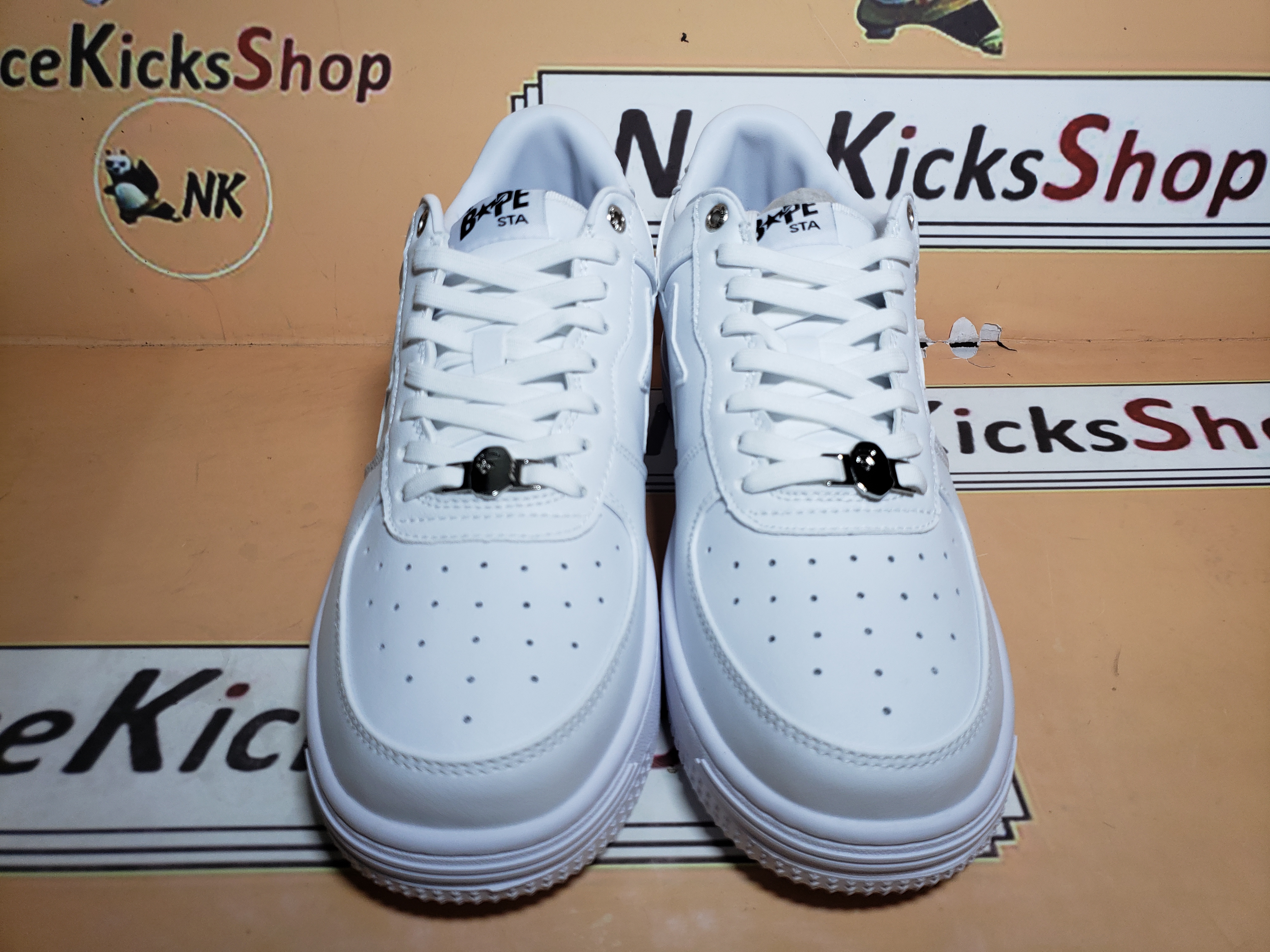 GET A Bathing Ape Bape Sta Low White 1H70-191-006