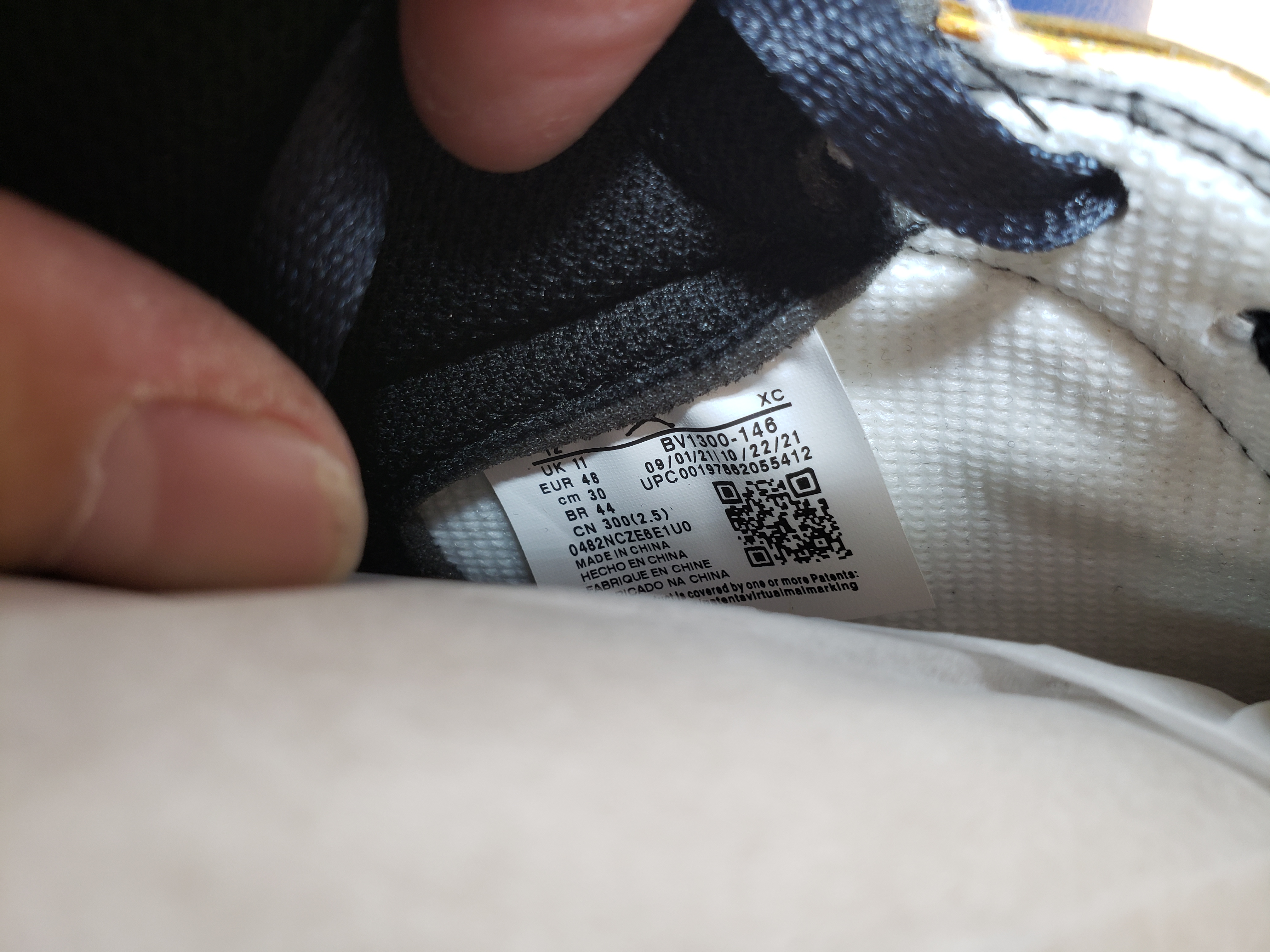 GET Union X Air Jordan 1 OG Hi Retro Blue Toe BV1300-146 