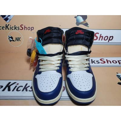 GET Union X Air Jordan 1 OG Hi Retro Blue Toe BV1300-146  02