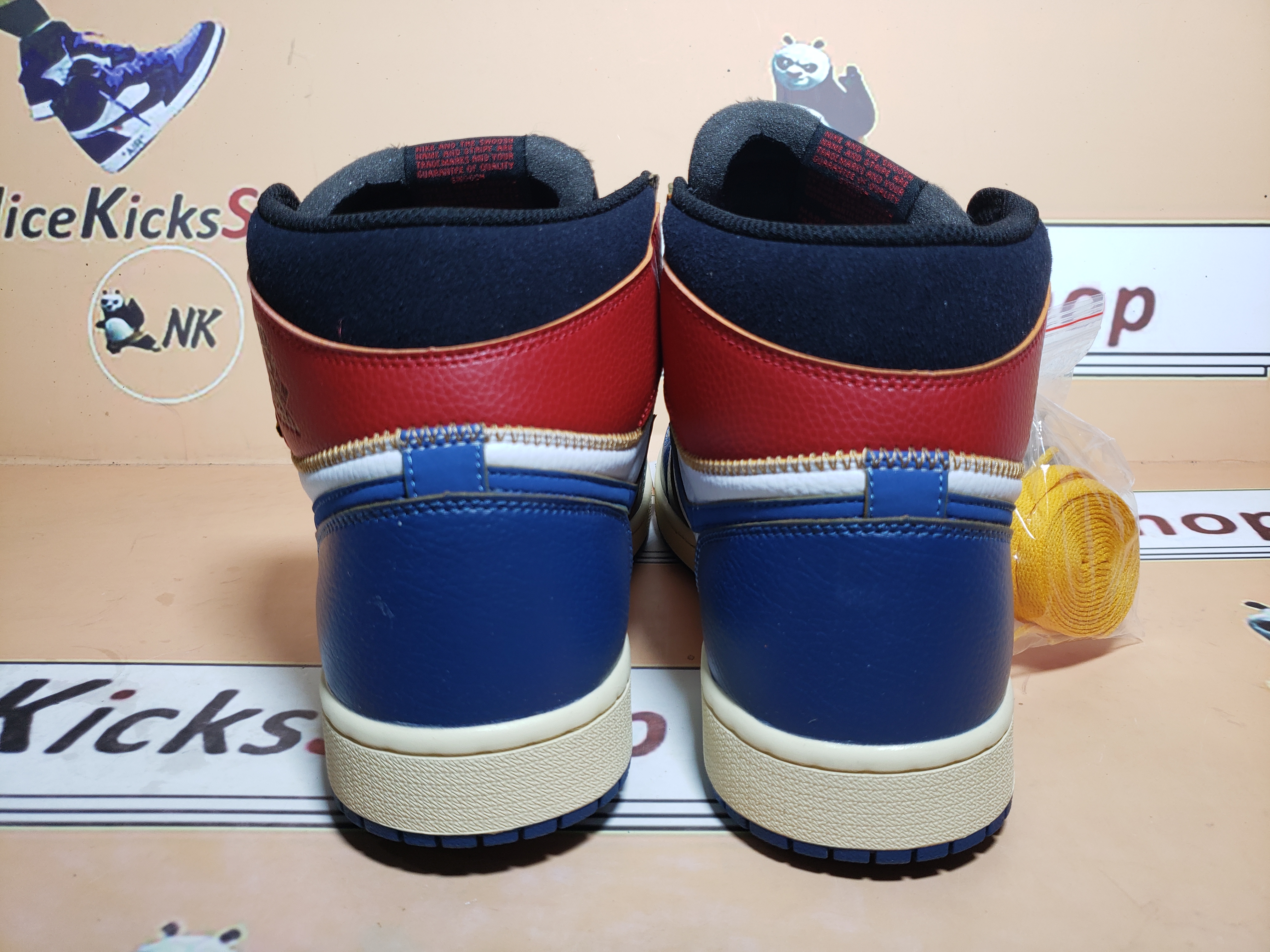 GET Union X Air Jordan 1 OG Hi Retro Blue Toe BV1300-146 