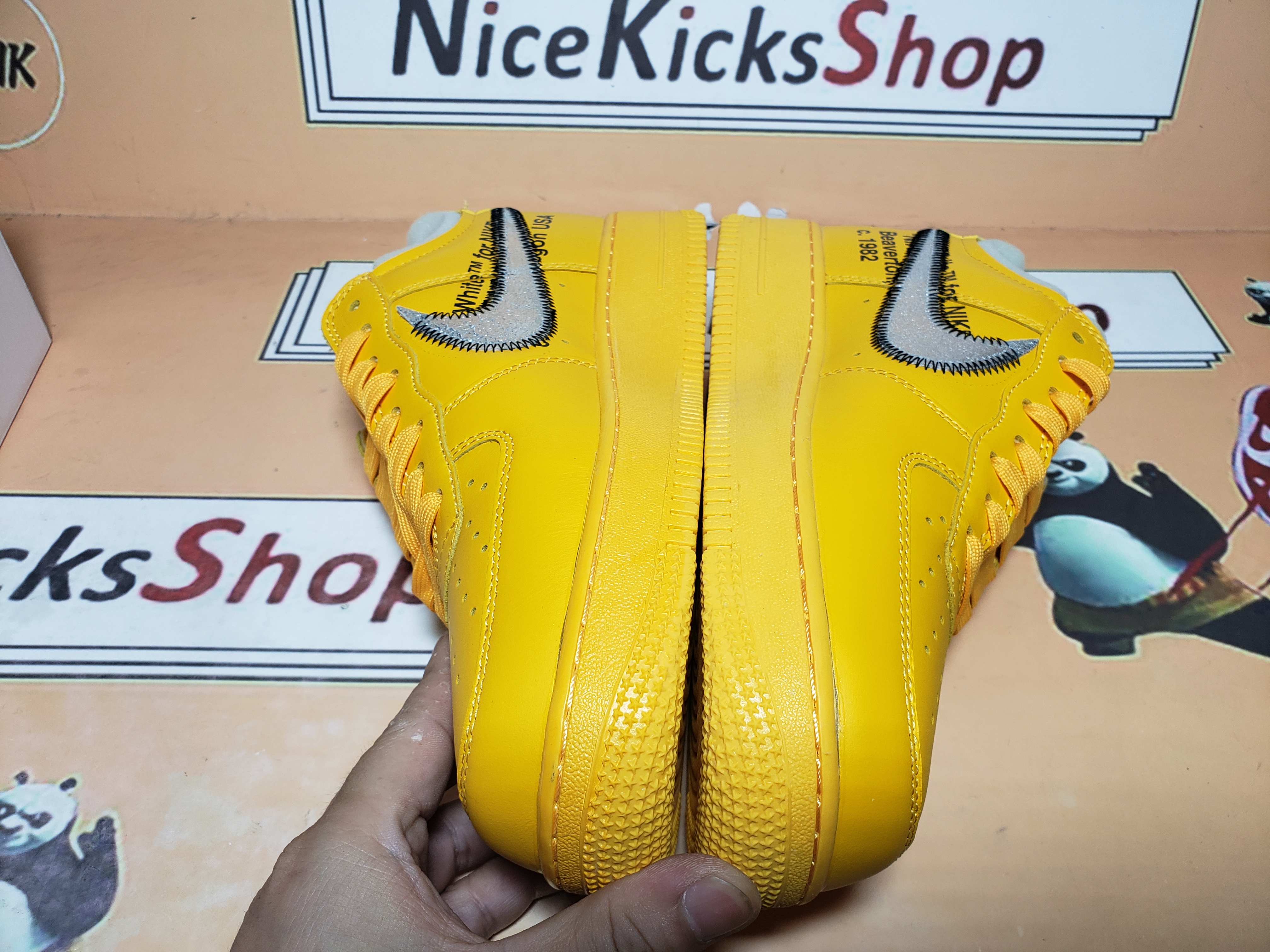  Perfectkicks Air Force 1 Low OFF-WHITE University Gold Metallic Silver, DD1876-700