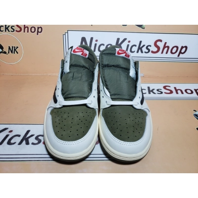  Perfectkicks Travis Scott x Air Jordan 1 Low OG SP Medium Olive  DM7866-200 02