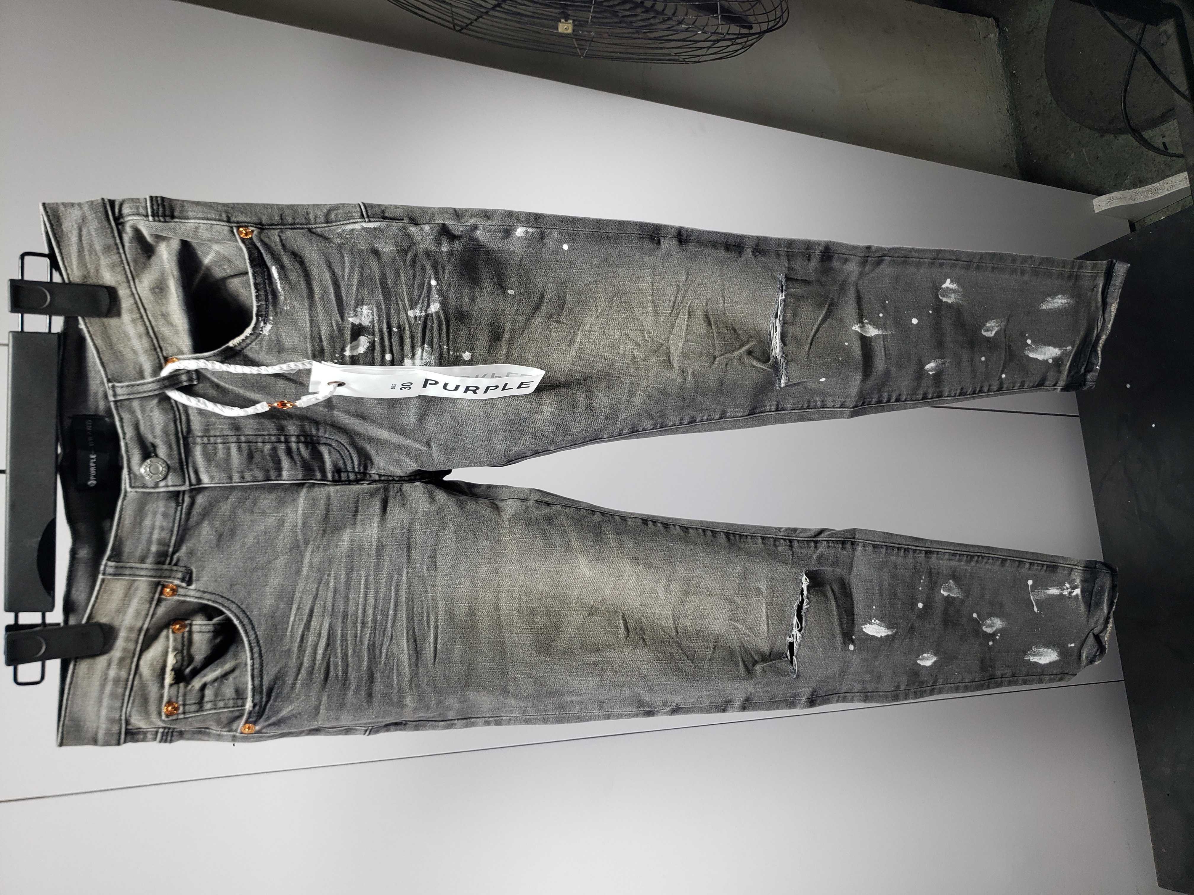 New Purple Brand Fashion Men Black Jeans