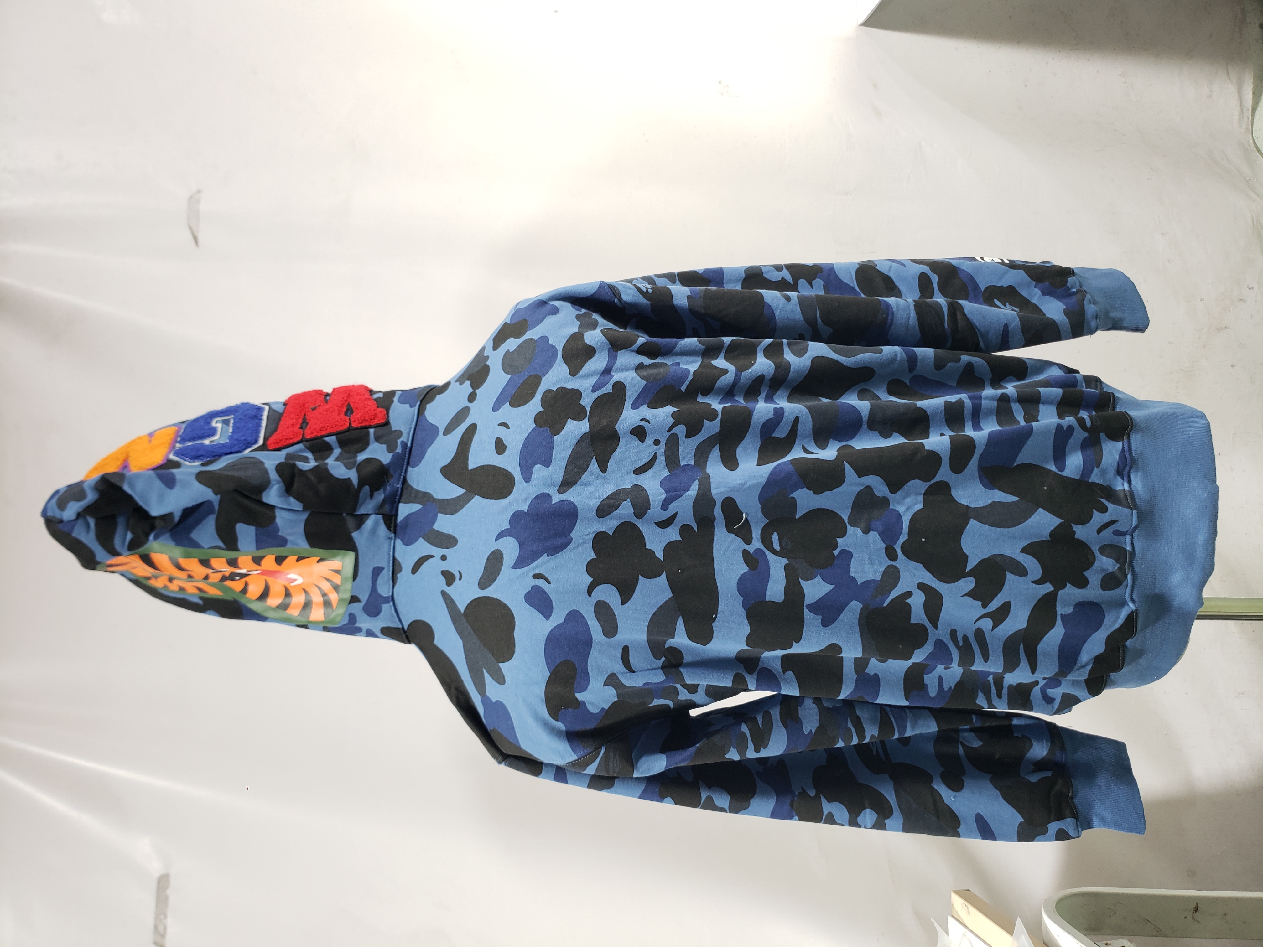  BAPE Color Camo Shark Full Zip Hoodie Navy
