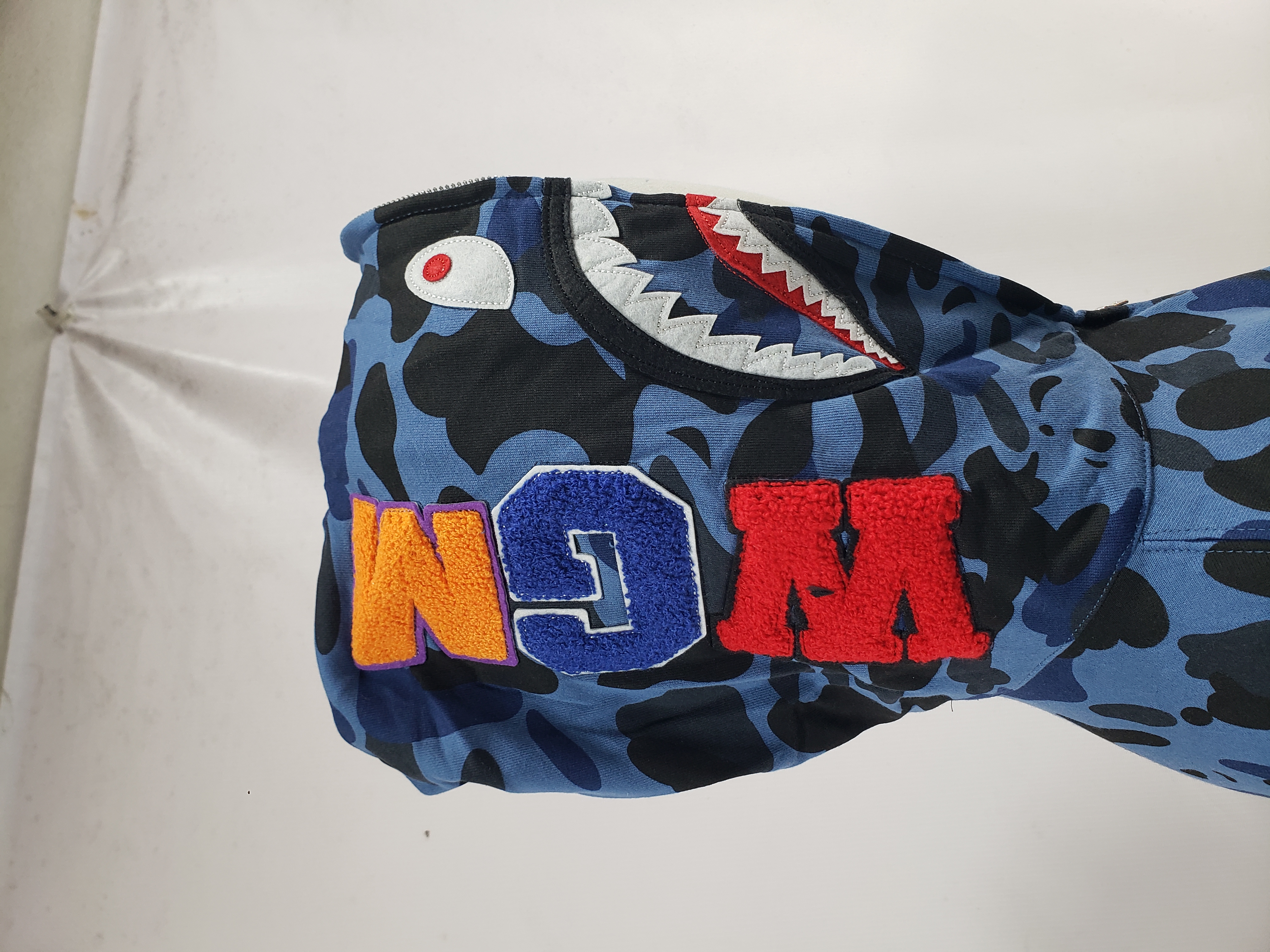  BAPE Color Camo Shark Full Zip Hoodie Navy