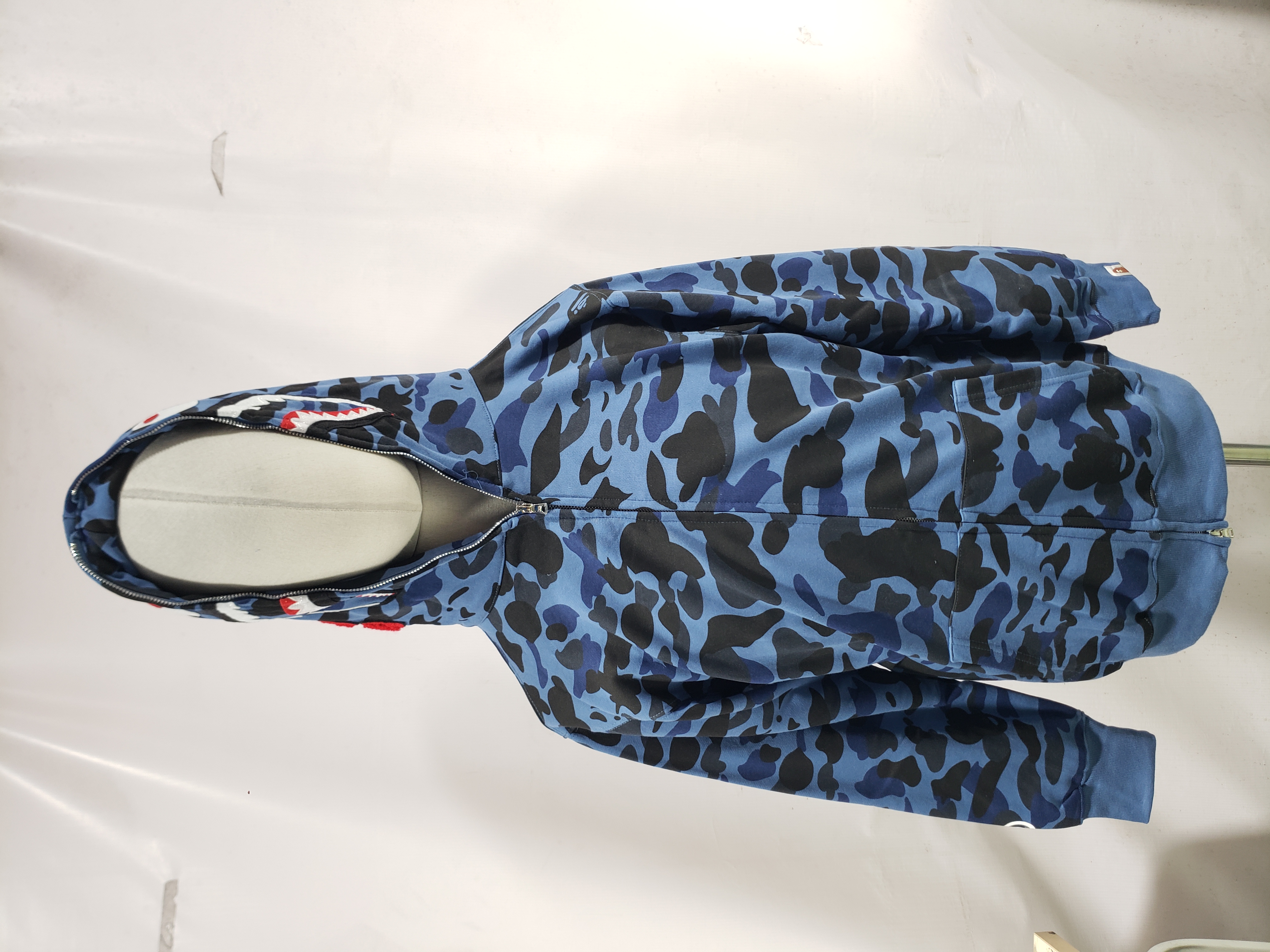  BAPE Color Camo Shark Full Zip Hoodie Navy