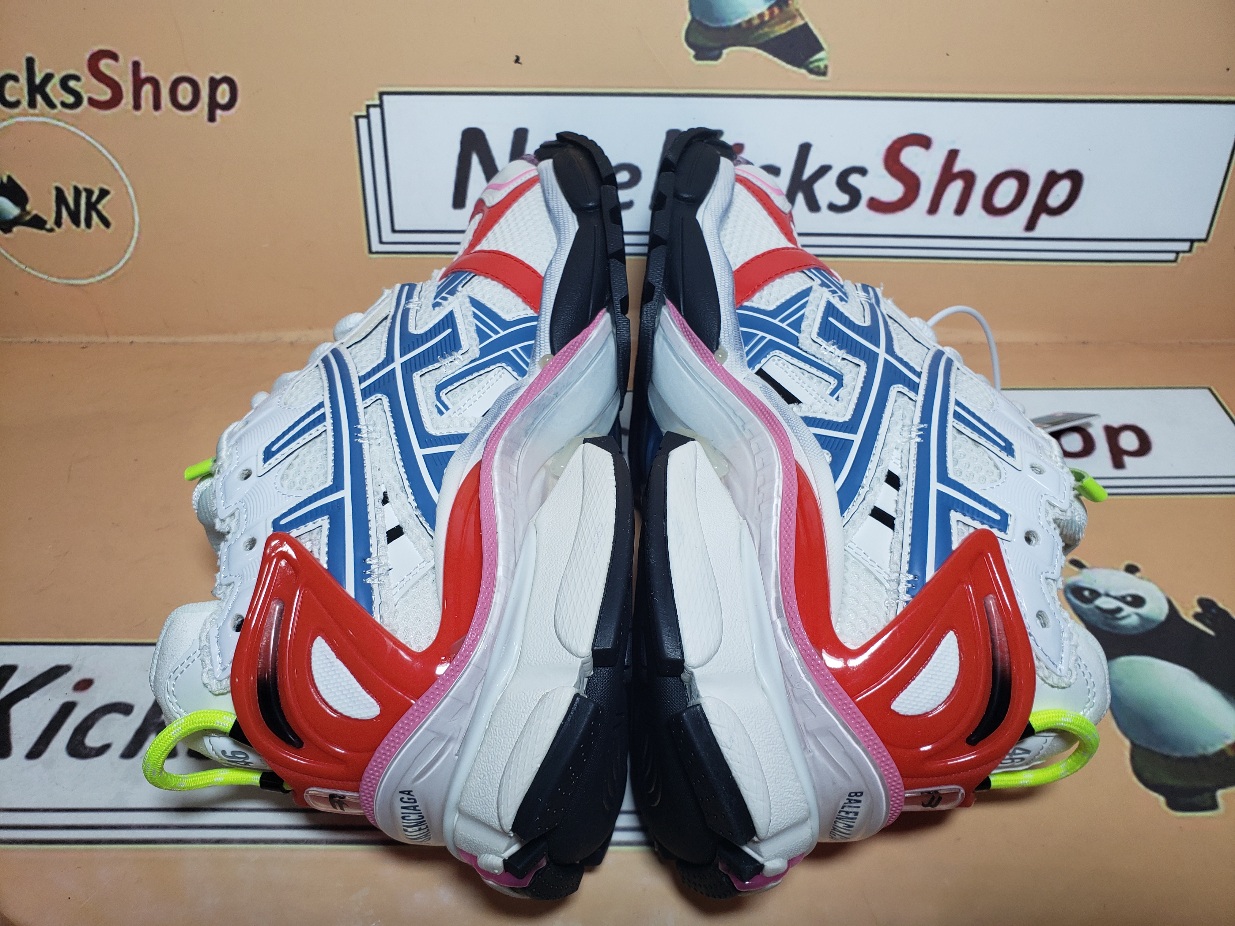  Perfectkicks Balenciaga Runner White Blue Red, 677402 W3RB6 9645