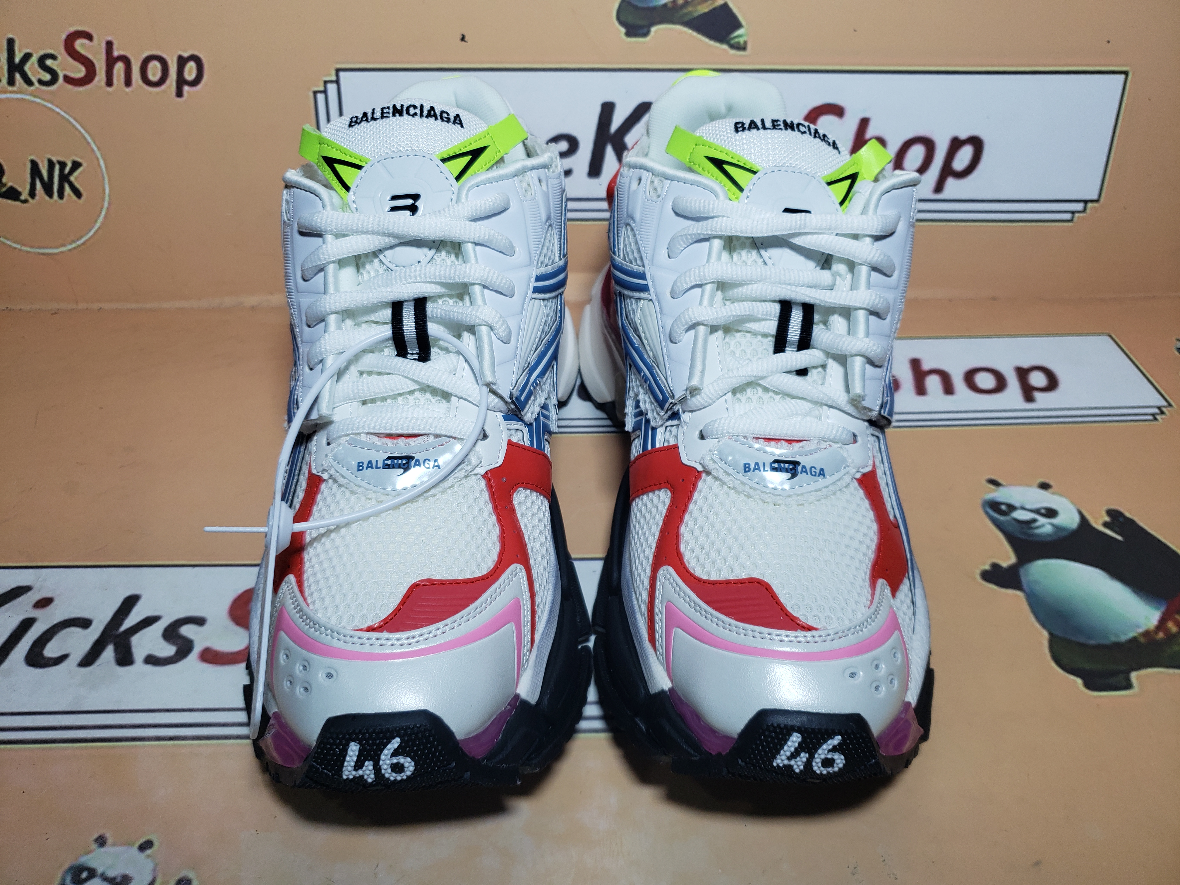  Perfectkicks Balenciaga Runner White Blue Red, 677402 W3RB6 9645