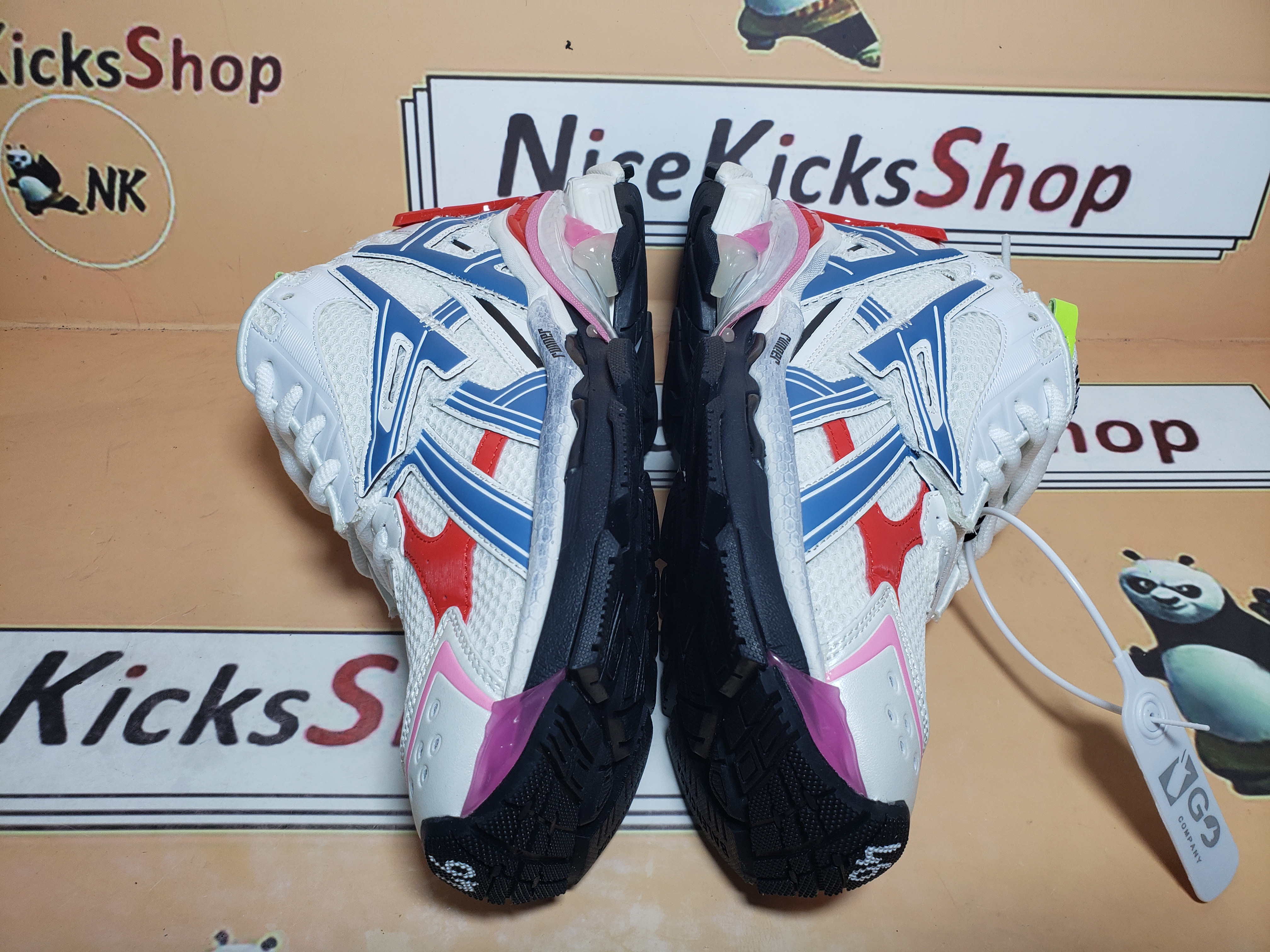  Perfectkicks Balenciaga Runner White Blue Red, 677402 W3RB6 9645