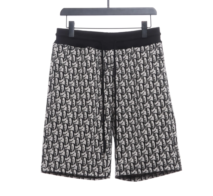 Dior monogram full print knitted POLO1 + Dior full print LOGO jacquard Short Pants 2