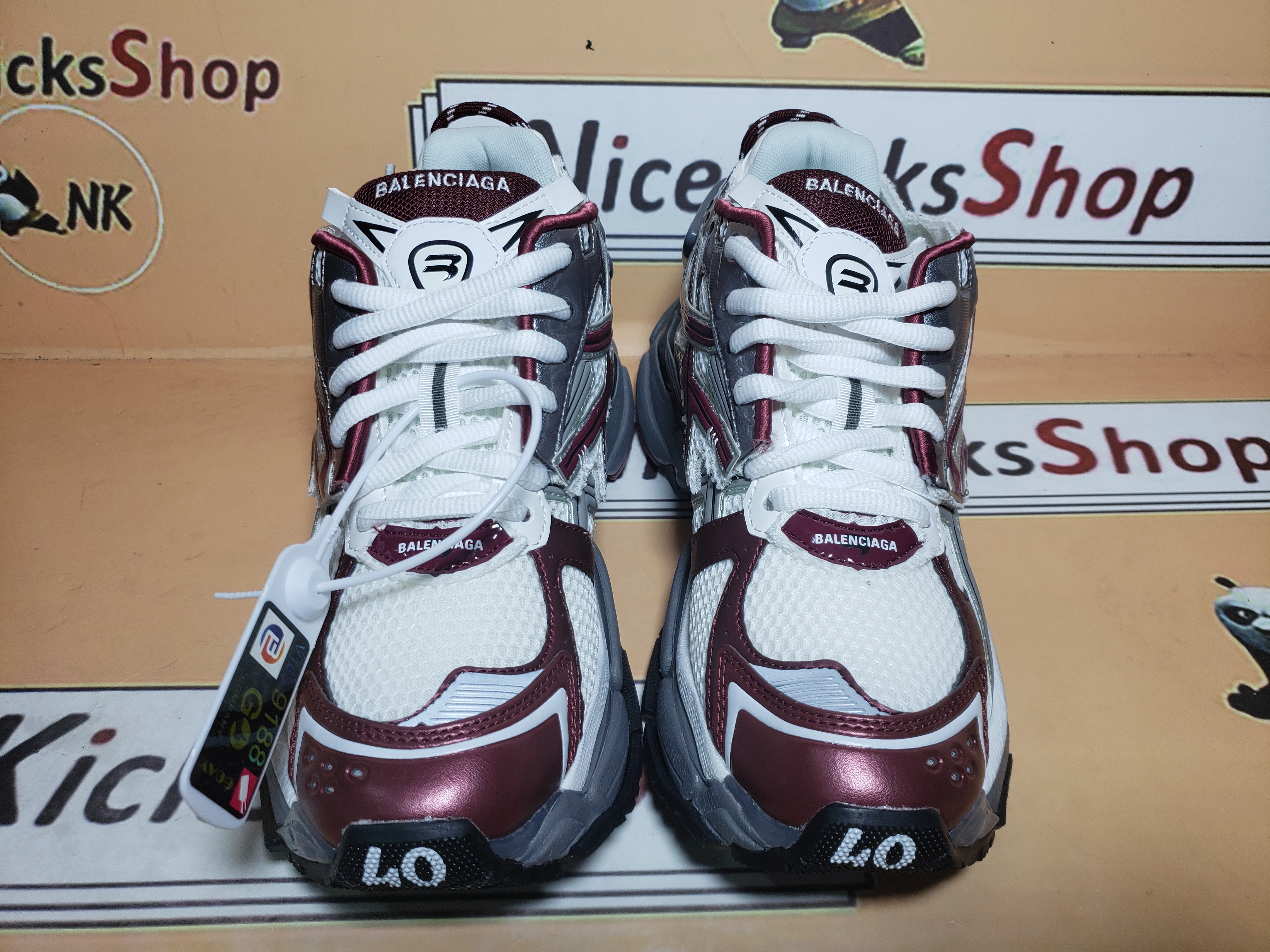  Perfectkicks Balenciaga Runner White Wine Red