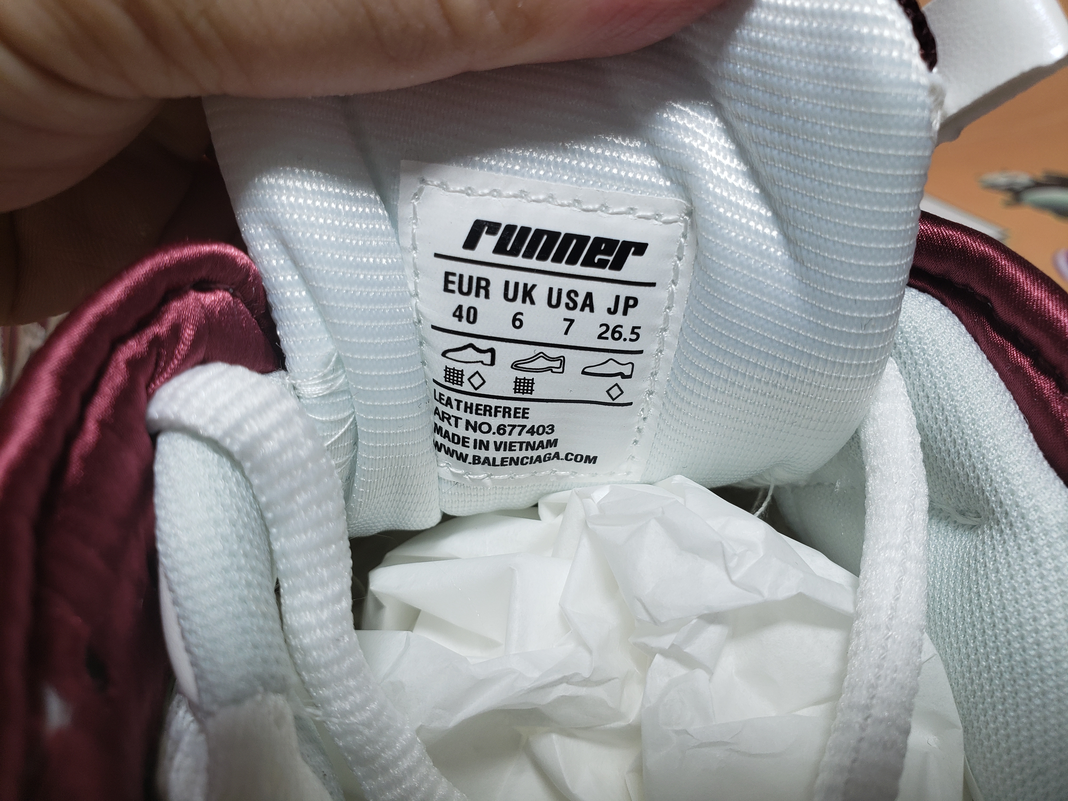  Perfectkicks Balenciaga Runner White Wine Red