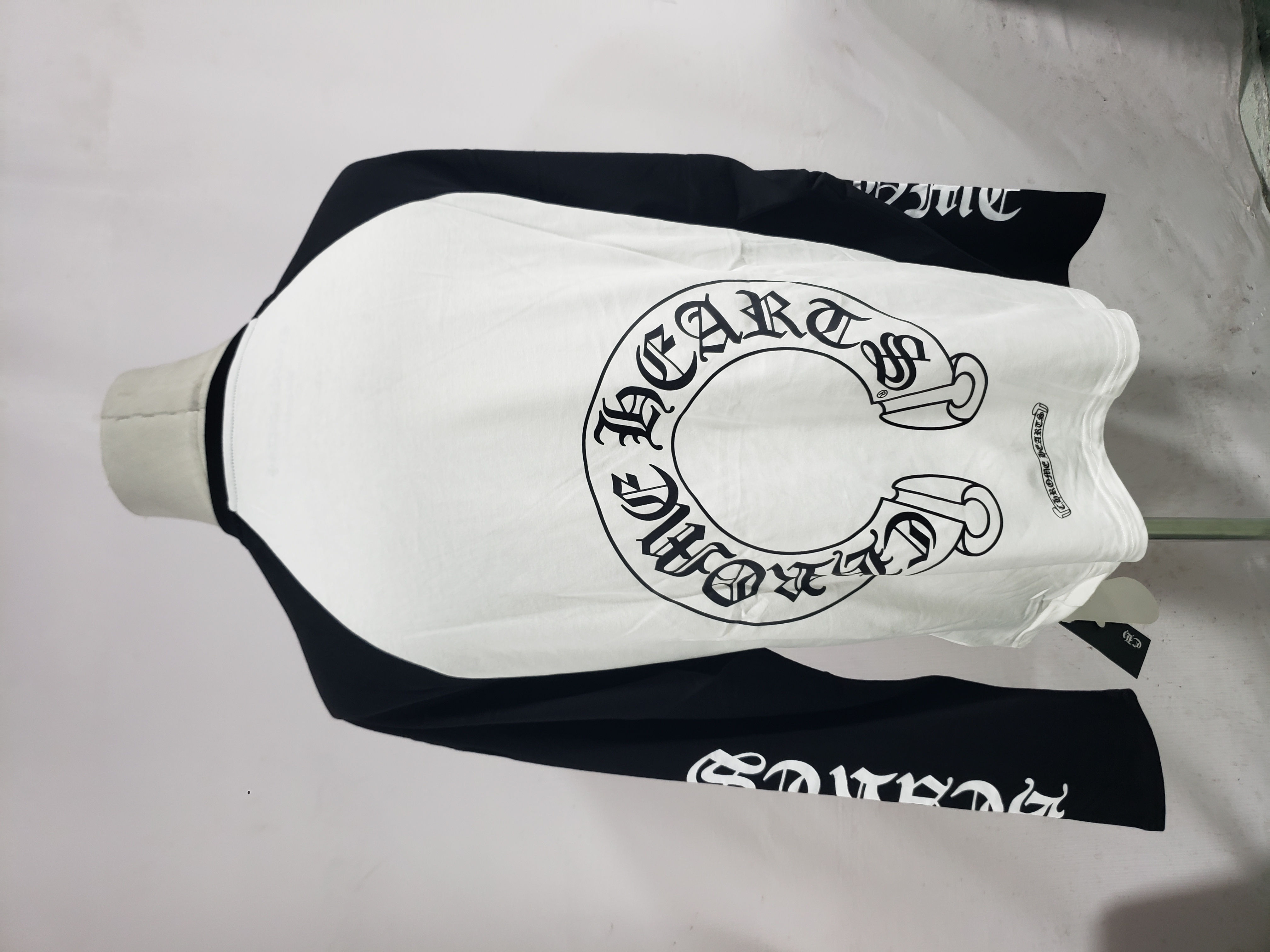 Chrome Hearts horseshoe print long-sleeved T-shirt White and Black