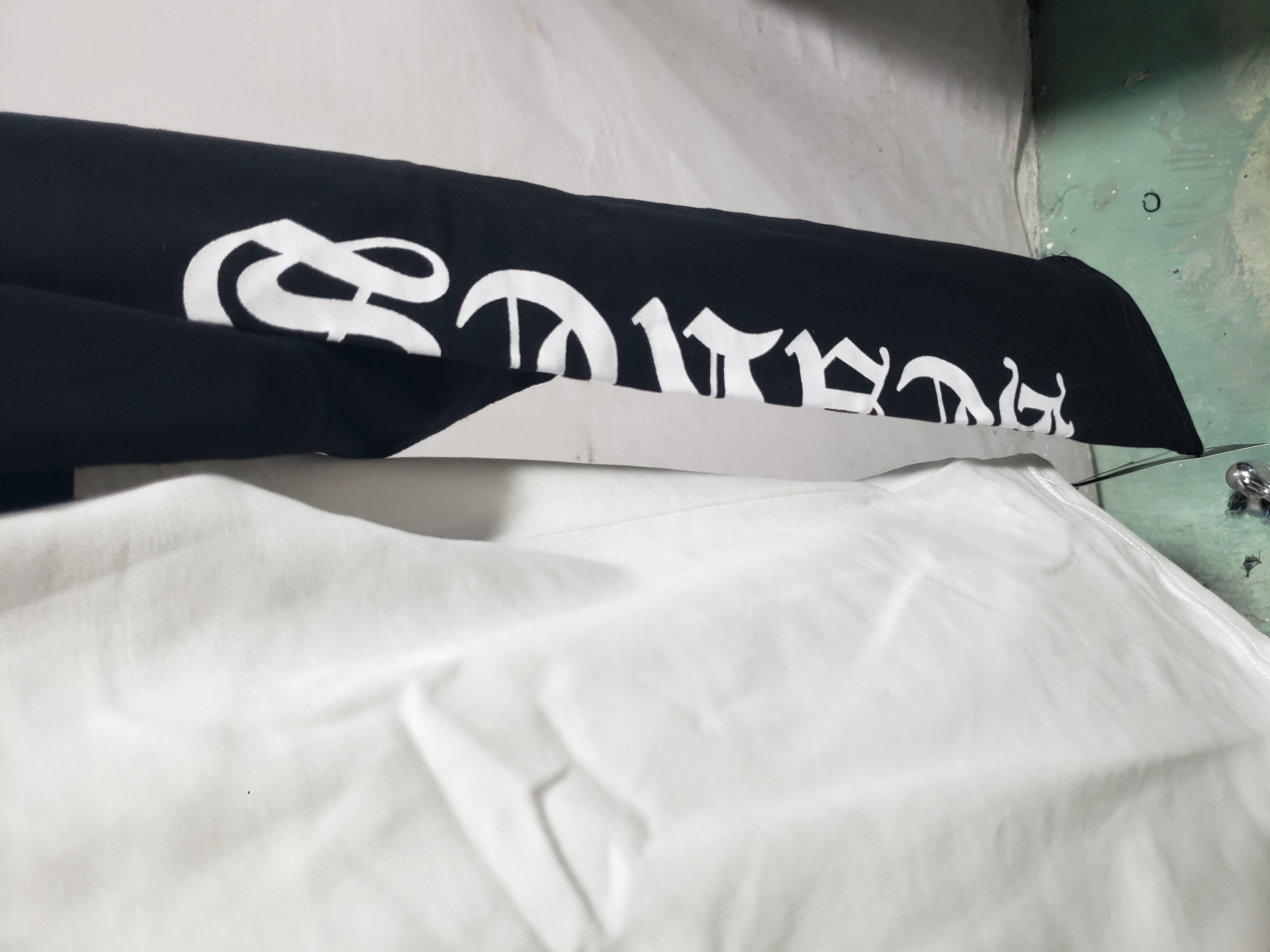 Chrome Hearts horseshoe print long-sleeved T-shirt White and Black