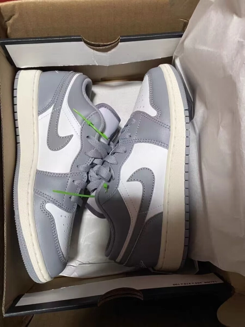  GET Jordan 1 Low Vintage Grey (GS),553560-053 review 